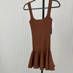Retrofete espresso knit dress nwt